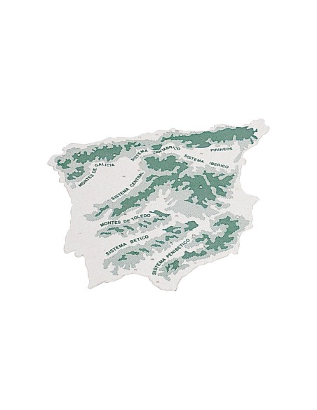 PLANTILLA PLASTICO MAPA ESPAÑA-BOLSA 3 22X18 CM