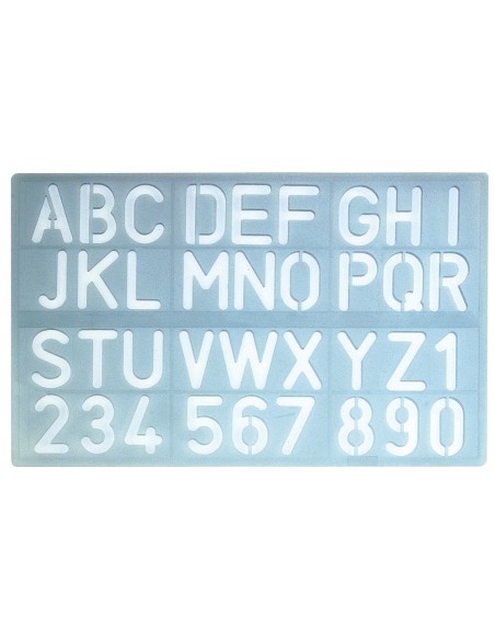 PLANTILLA ROTULACION 1600 LETRAS Y NUMEROS 30 MM