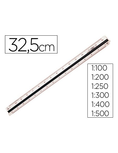 ESCALA MOR 1632.20 1:100-200-250-300-400-500 30 CM ESTUCHE RIGIDO COL