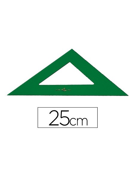 ESCUADRA FABER 25 CM PLASTICO VERDE