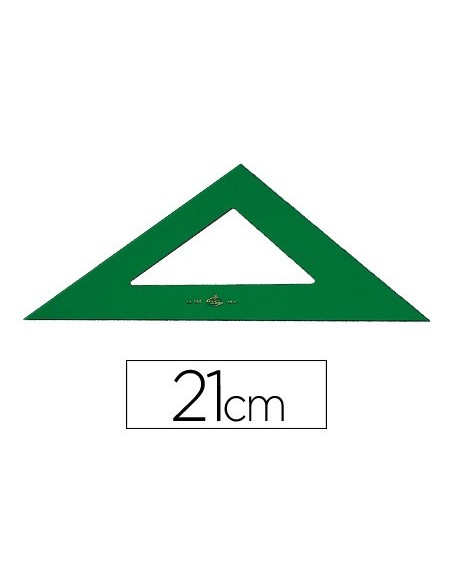 ESCUADRA FABER 21 CM PLASTICO VERDE