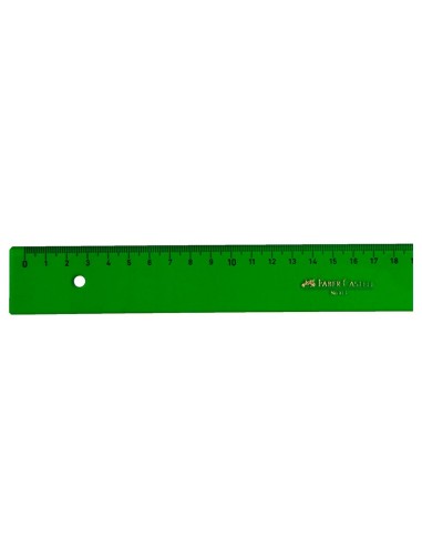 REGLA FABER 15 CM PLASTICO VERDE