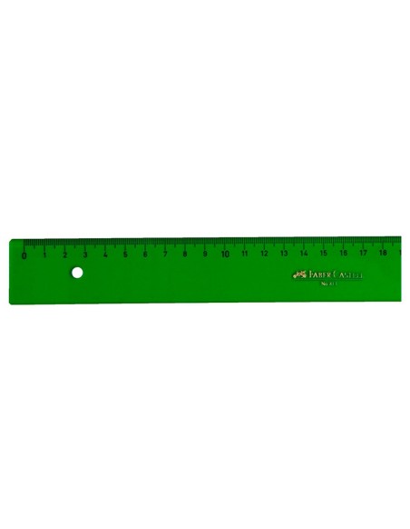REGLA FABER 15 CM PLASTICO VERDE