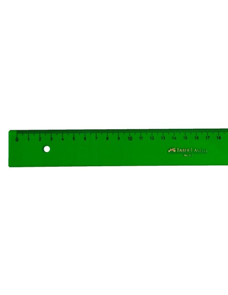 REGLA FABER 50 CM PLASTICO VERDE