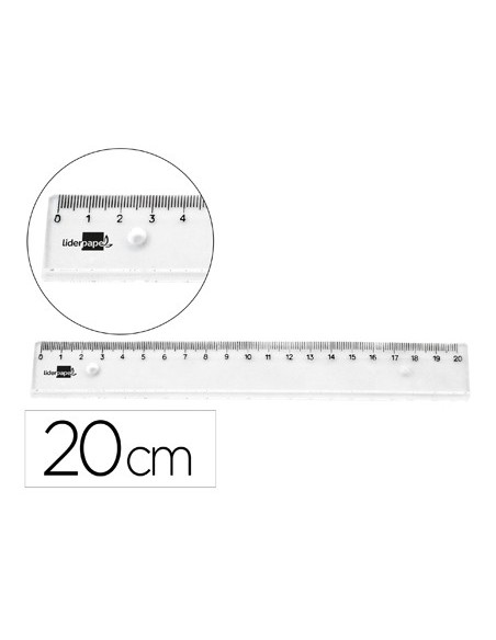 REGLA PLASTICO IRROMPIBLE TPTE.20 CM
