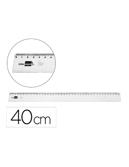REGLA PLASTICO IRROMPIBLE TPTE.40 CM