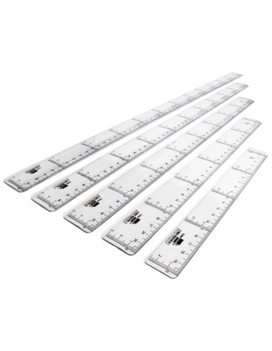 REGLA 20 CM PLASTICO CRISTAL