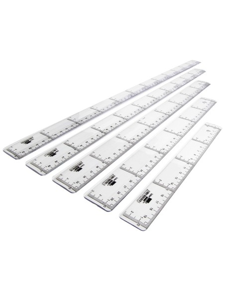 REGLA 20 CM PLASTICO CRISTAL