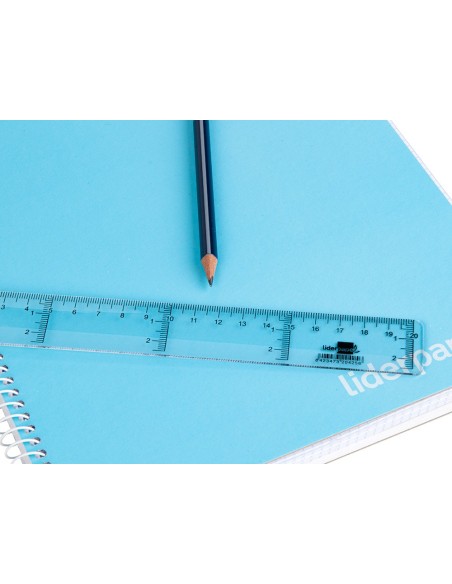 REGLA 20 CM PLASTICO CRISTAL