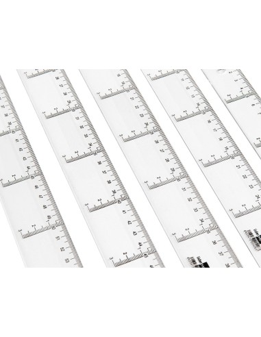 REGLA 40 CM PLASTICO CRISTAL