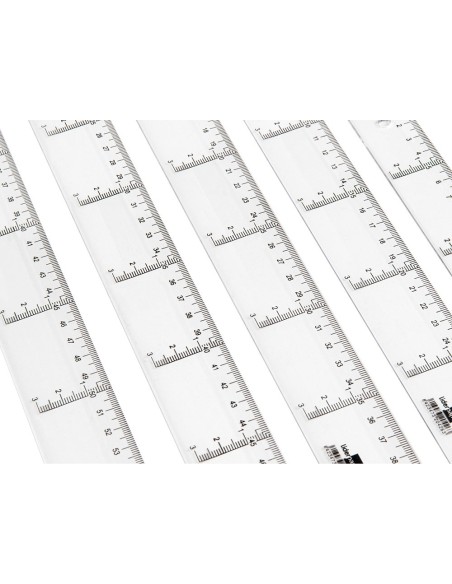 REGLA 40 CM PLASTICO CRISTAL