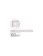 REGLA 60 CM PLASTICO CRISTAL 2