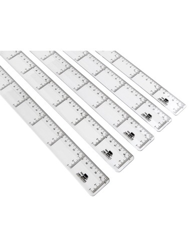 REGLA 60 CM PLASTICO CRISTAL