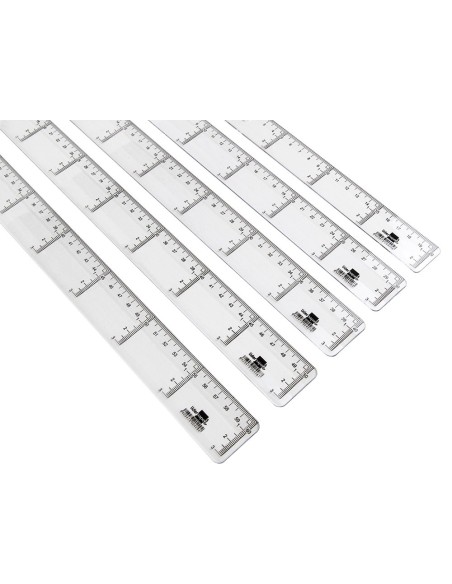 REGLA 60 CM PLASTICO CRISTAL