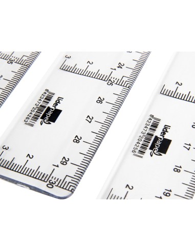 REGLA 60 CM PLASTICO CRISTAL