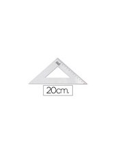ESCUADRA 20 CM PLASTICO CRISTAL 2