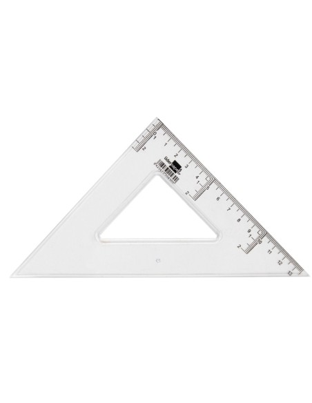 ESCUADRA 20 CM PLASTICO CRISTAL