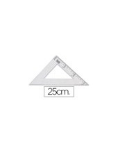 ESCUADRA 25 CM PLASTICO CRISTAL 2