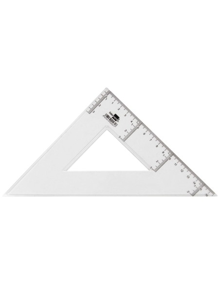 ESCUADRA 25 CM PLASTICO CRISTAL