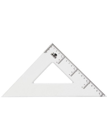 ESCUADRA 30 CM PLASTICO CRISTAL