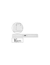 REGLA MOR 16 CM PLASTICO GRIS HUMO C/BISEL 2