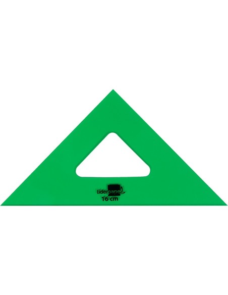 ESCUADRA 16 CM ACRILICO VERDE