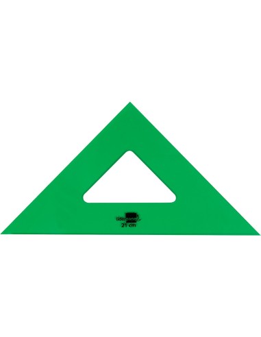 ESCUADRA 21 CM ACRILICO VERDE