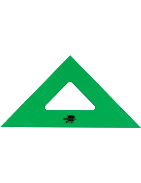 ESCUADRA 21 CM ACRILICO VERDE