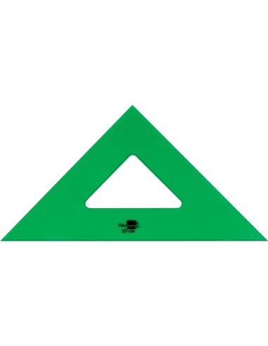 ESCUADRA 25 CM ACRILICO VERDE