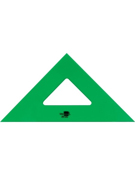 ESCUADRA 25 CM ACRILICO VERDE