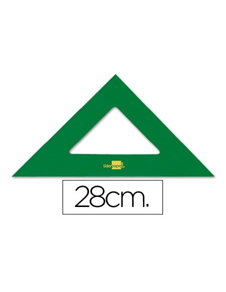 ESCUADRA 28 CM ACRILICO VERDE