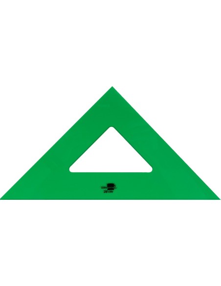 ESCUADRA 28 CM ACRILICO VERDE