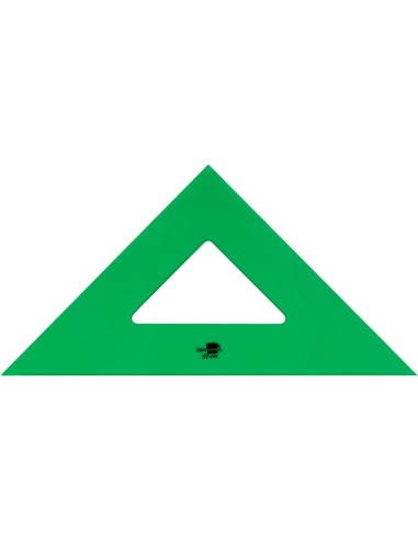 ESCUADRA 32 CM ACRILICO VERDE