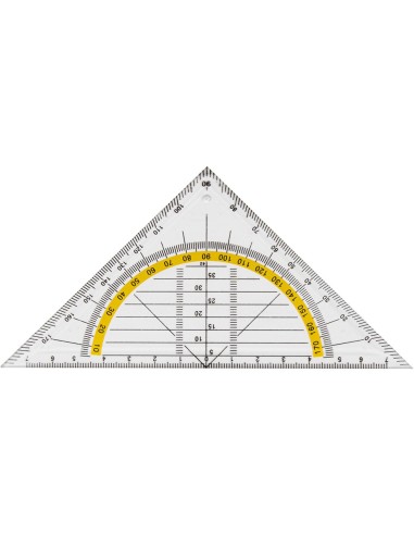 ESCUADRA LIDERPAPEL GEOMETRIA 16 CM PLASTICO CRISTAL