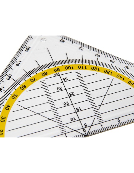 ESCUADRA LIDERPAPEL GEOMETRIA 16 CM PLASTICO CRISTAL