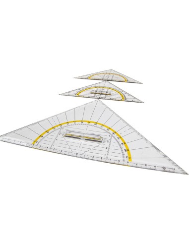 ESCUADRA LIDERPAPEL GEOMETRIA 16 CM PLASTICO CRISTAL