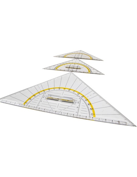 ESCUADRA LIDERPAPEL GEOMETRIA 16 CM PLASTICO CRISTAL