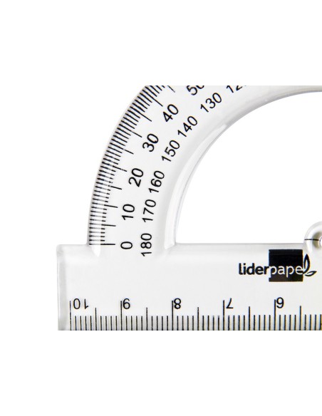 SEMICIRCULO LIDERPAPEL 10 CM PLASTICO SM02