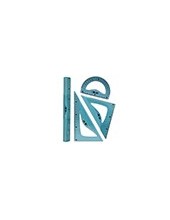 JUEGO ESCUADRA 20CM CARTABON 18CM REGLA 30CM SEMICIRCULO 10CM ECOUSE 2