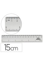 REGLA  PLAST.CRISTAL 15 CM