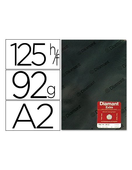 PAPEL VEGETAL DIAMANT DIN A2 92 GR HOJA