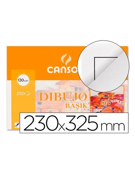 PAPEL DIBUJO BASIK 23X32.5 130 GR C/RECUADRO