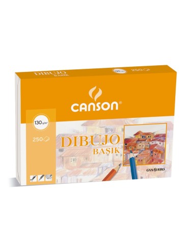 PAPEL DIBUJO BASIK 23X32.5 130 GR C/RECUADRO