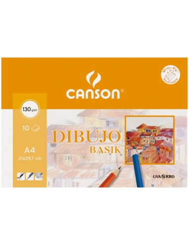 PAPEL DIBUJO BASIK DIN A3 + 32,5X46,0 CMS SIN RECUADRO EN MINIPACKS 1