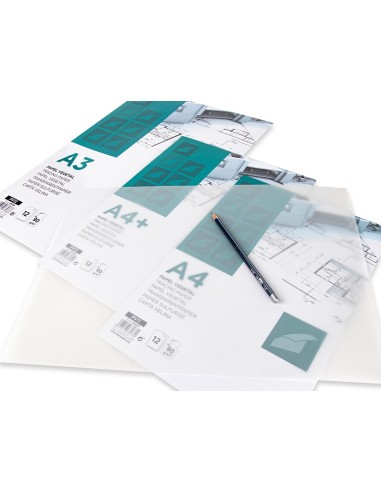 PAPEL DIBUJO LIDERPAPEL A4 210X297MM 90G/M2 VEGETAL SOBRE 12 HOJAS