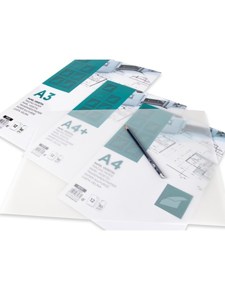 PAPEL DIBUJO LIDERPAPEL A4+ 320X240MM 90G/M2 VEGETAL SOBRE 12 HOJAS