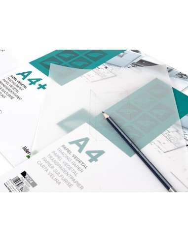 PAPEL DIBUJO LIDERPAPEL A3 297X420MM 70G/M2 VEGETAL SOBRE 12 HOJAS