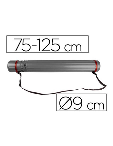 PORTAPLANOS PLASTICO DIAMETRO 9 CM EXTENSIBLE HASTA 125 CM GRIS