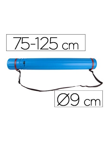 PORTAPLANOS PLASTICO DIAMETRO 9 CM EXTENSIBLE HASTA 125 CM AZUL