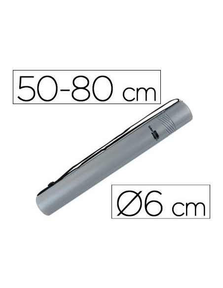 PORTAPLANOS PLASTICO DIAMETRO 6 CM EXTENSIBLE HASTA 80 GRIS
